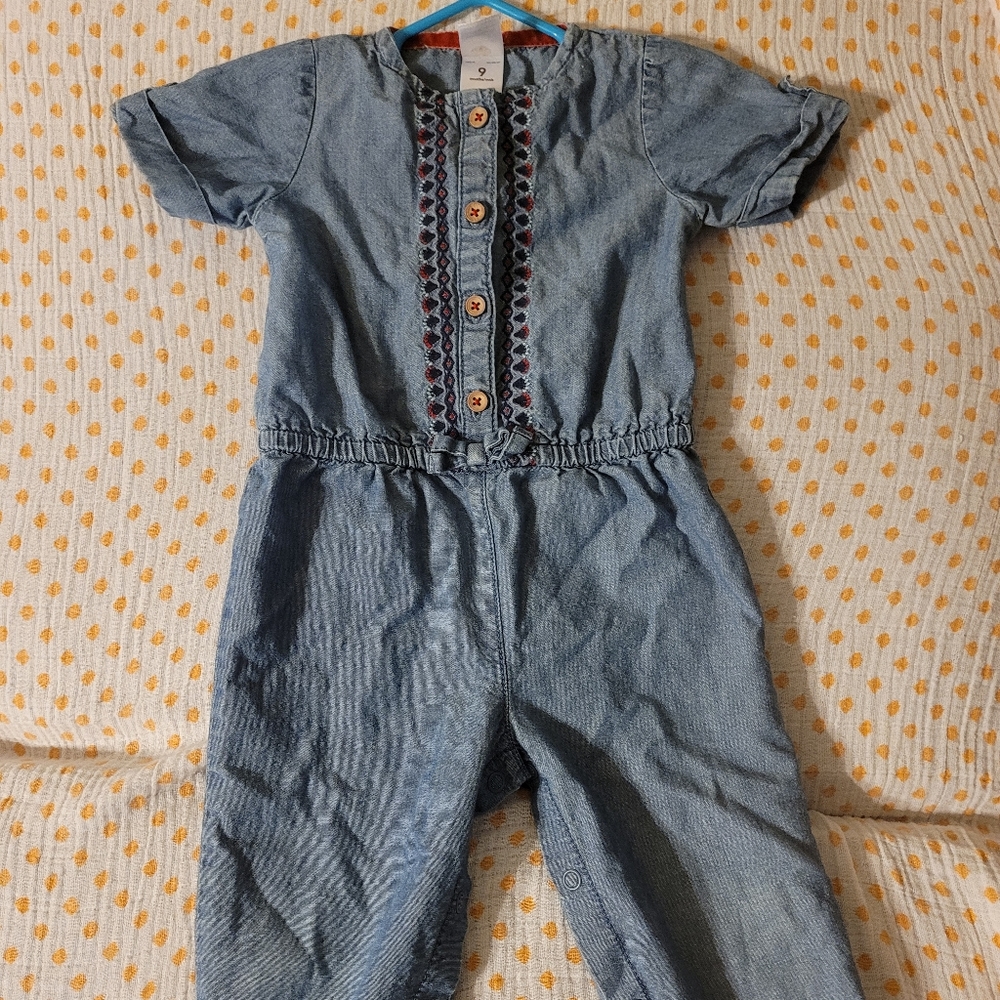 9 MONTH Carter's denim colored romper
